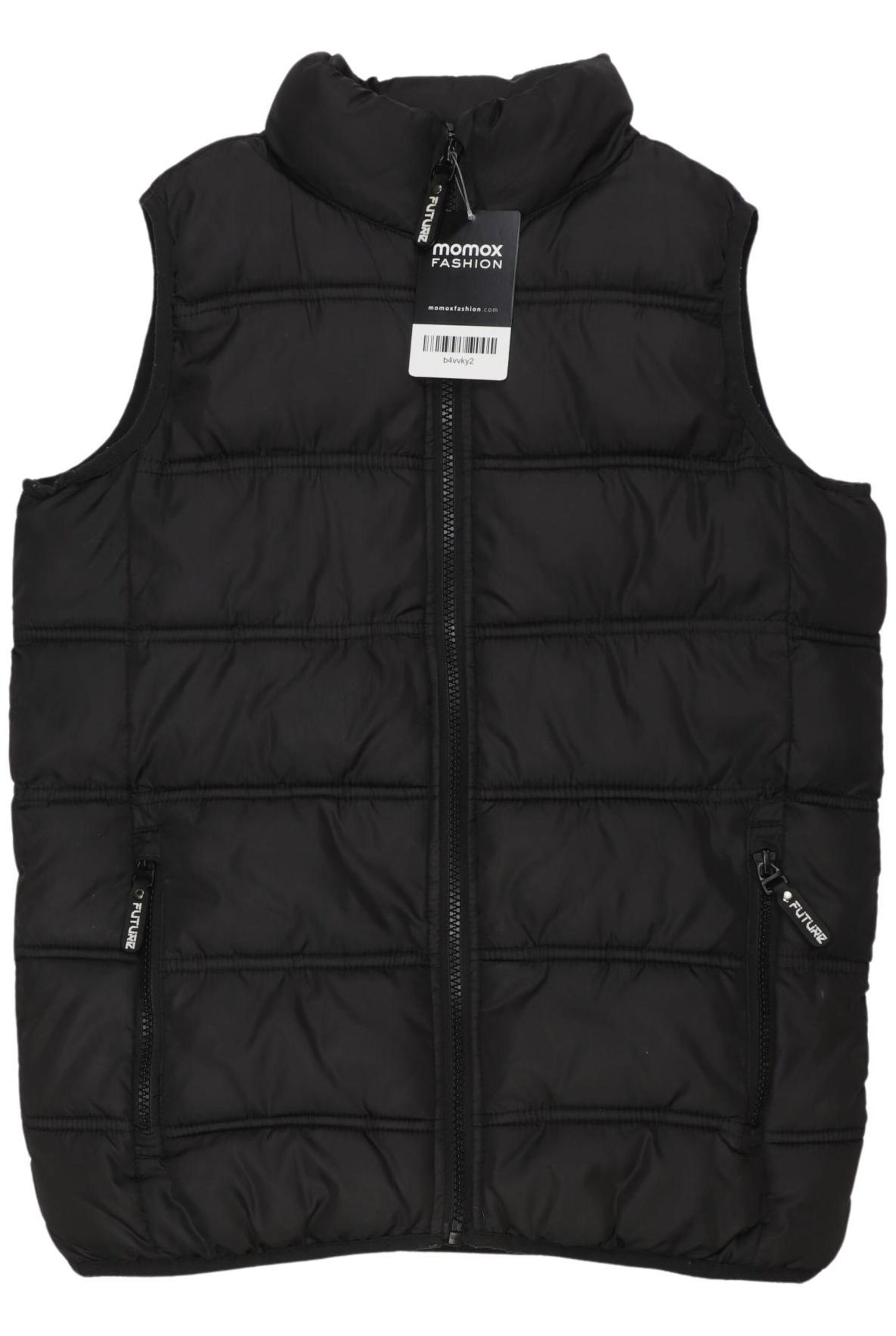 FROM FUTURE Weste S in Schwarz: Vorderseite