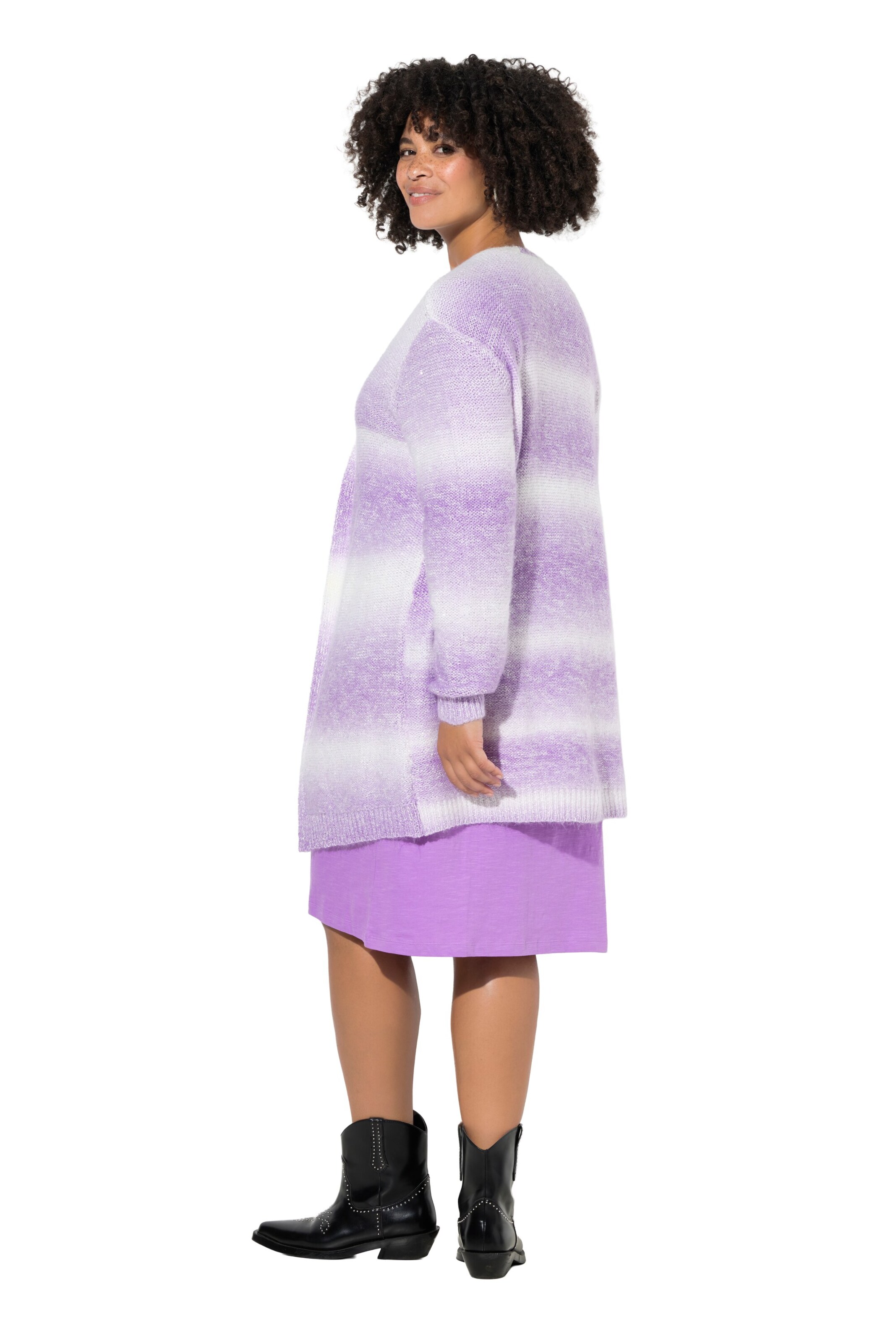 Angel of Style Knit Cardigan in Purple