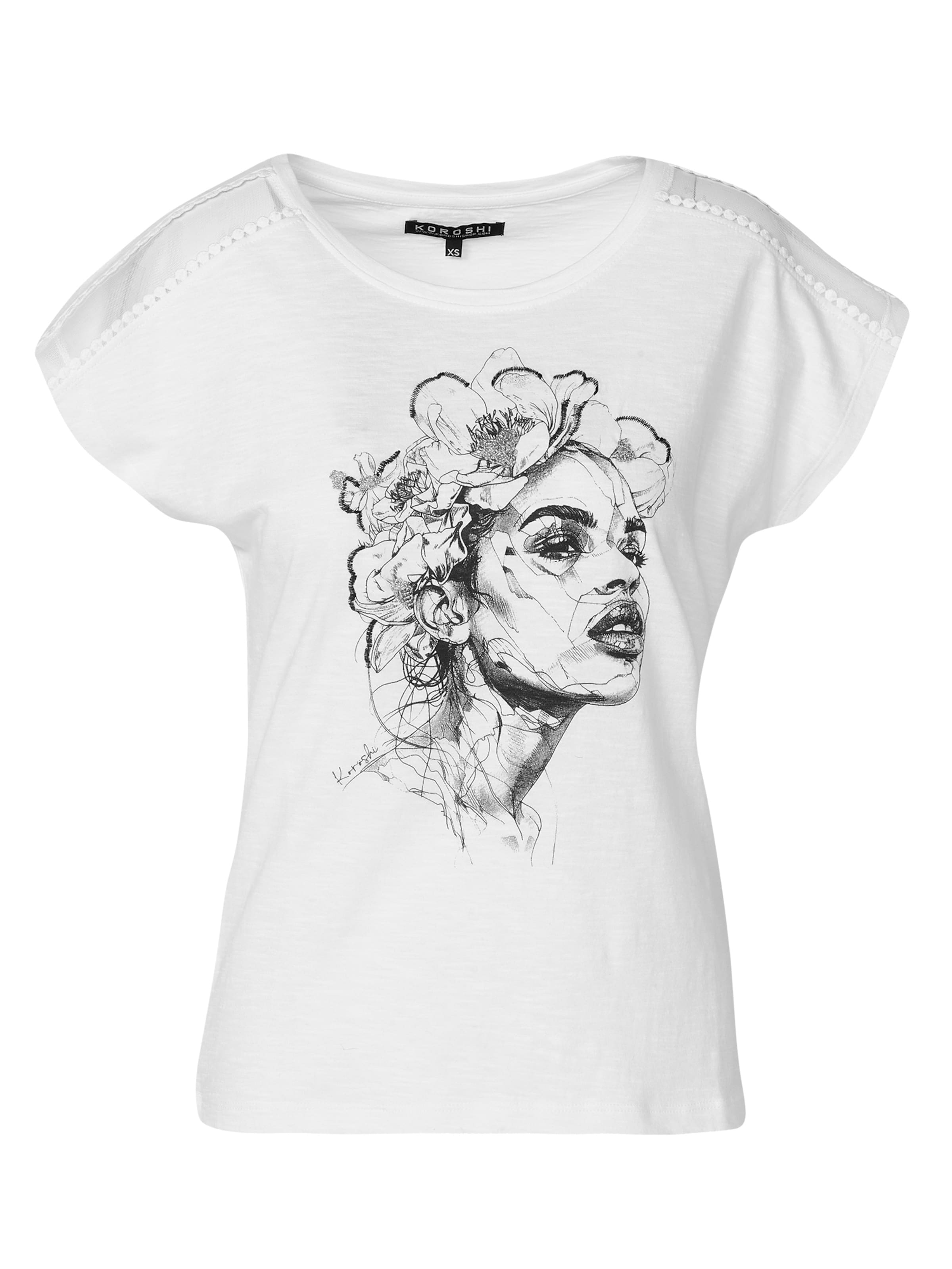 KOROSHI T-shirt i vit: framsida