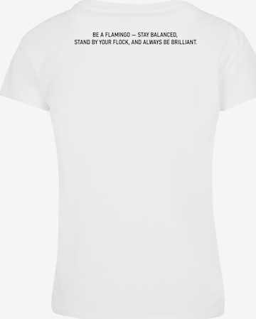 Merchcode Shirt 'Flamingo' in Weiß