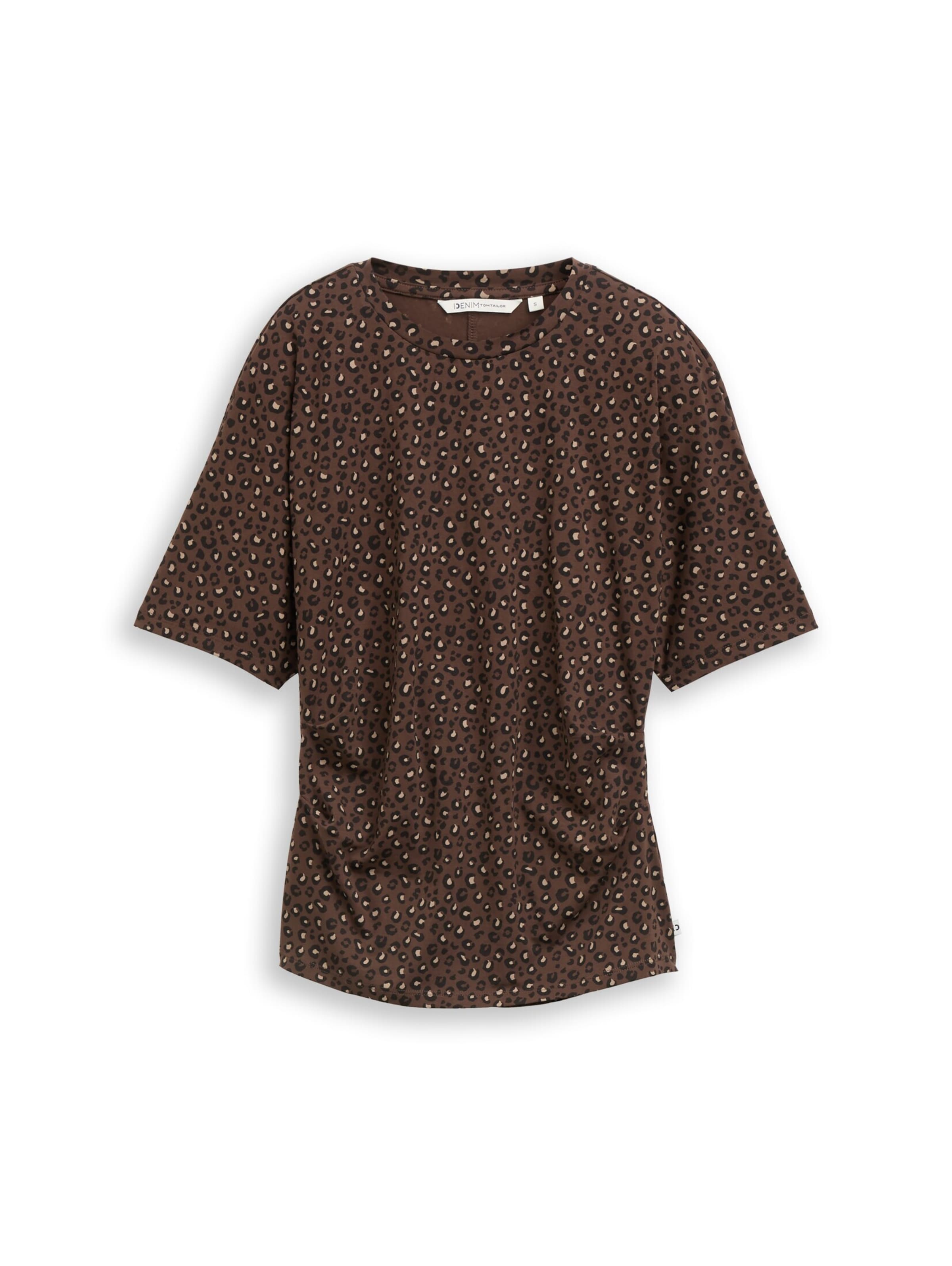 TOM TAILOR DENIM T-Shirt in Braun: Vorderseite