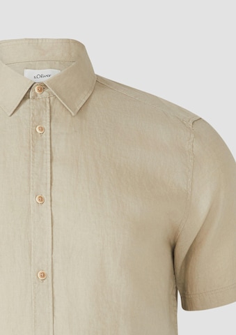 s.Oliver Regular fit Overhemd in Beige
