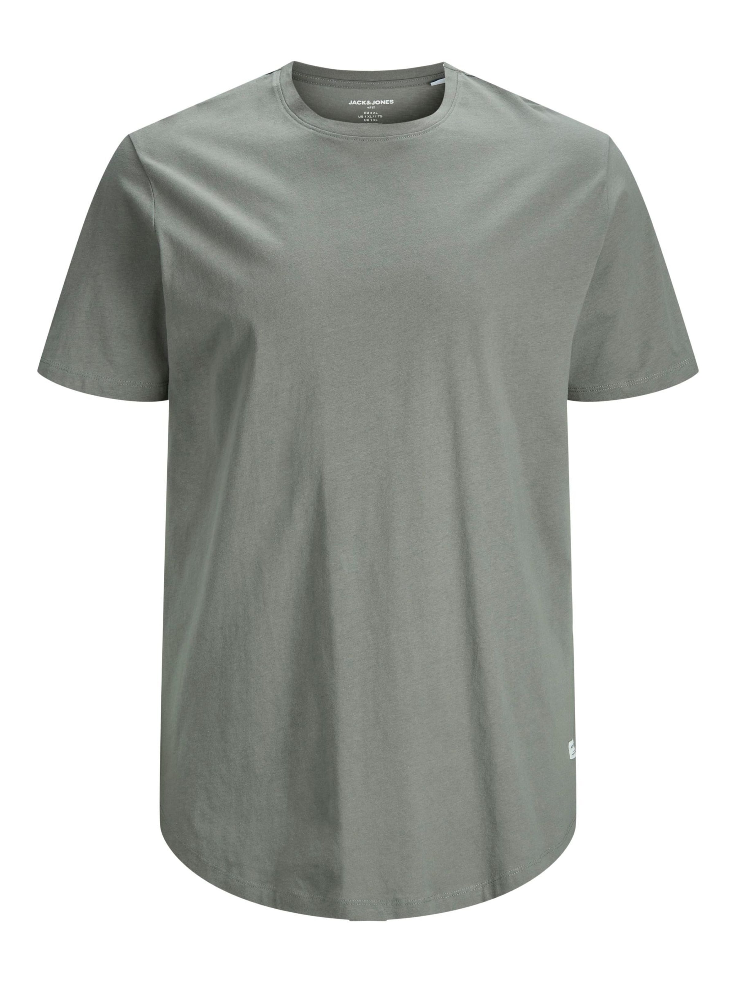 Jack & Jones Plus Μπλουζάκι 'JJENoa' σε γκρι: μπροστά