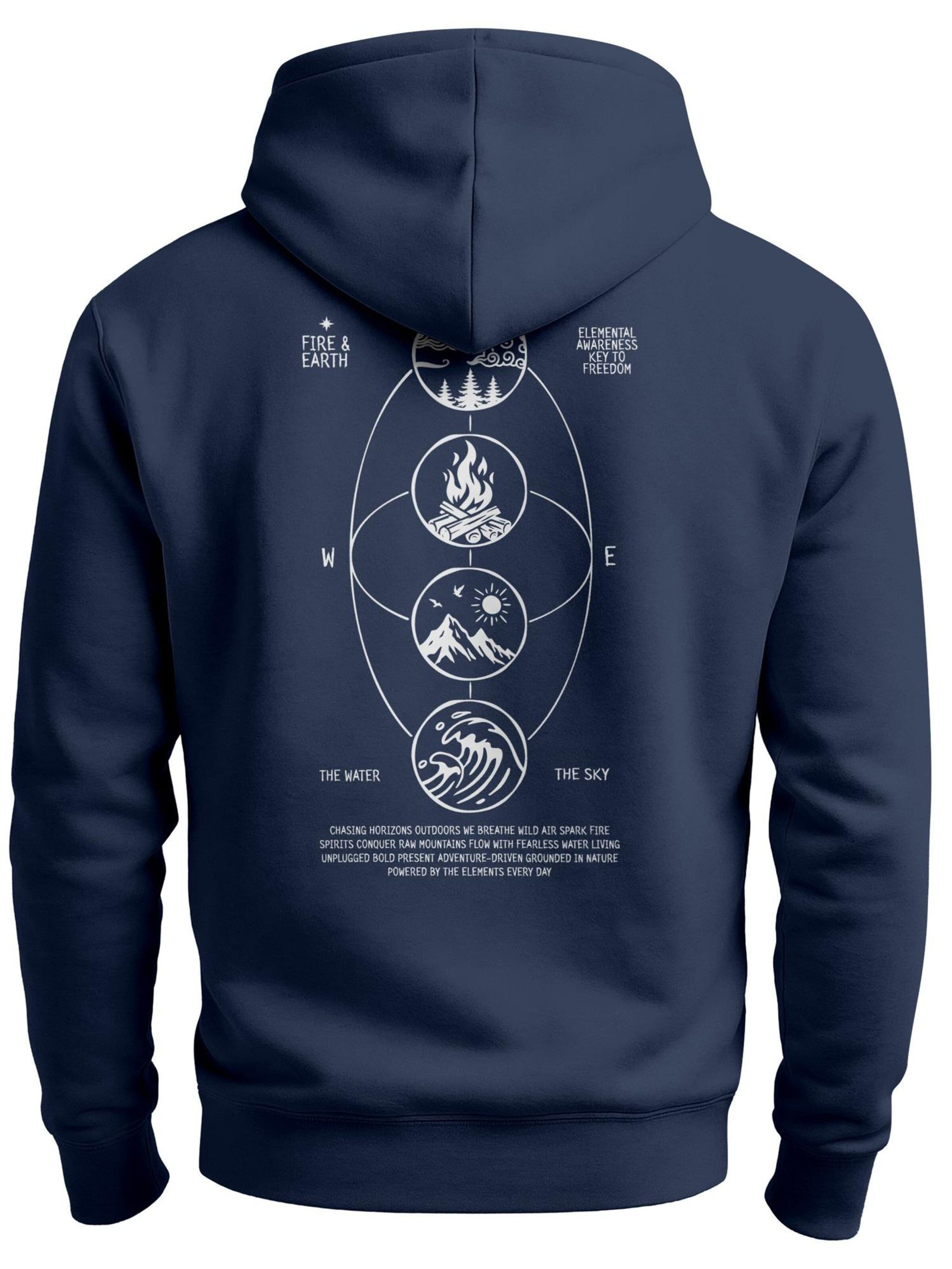 Neverless Sweatshirt 'Elemental Awareness' in Blue