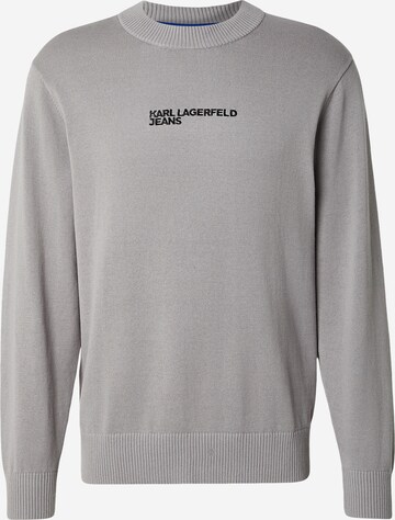 KARL LAGERFELD JEANS Neulepaita 'IKON' värissä musta: etupuoli