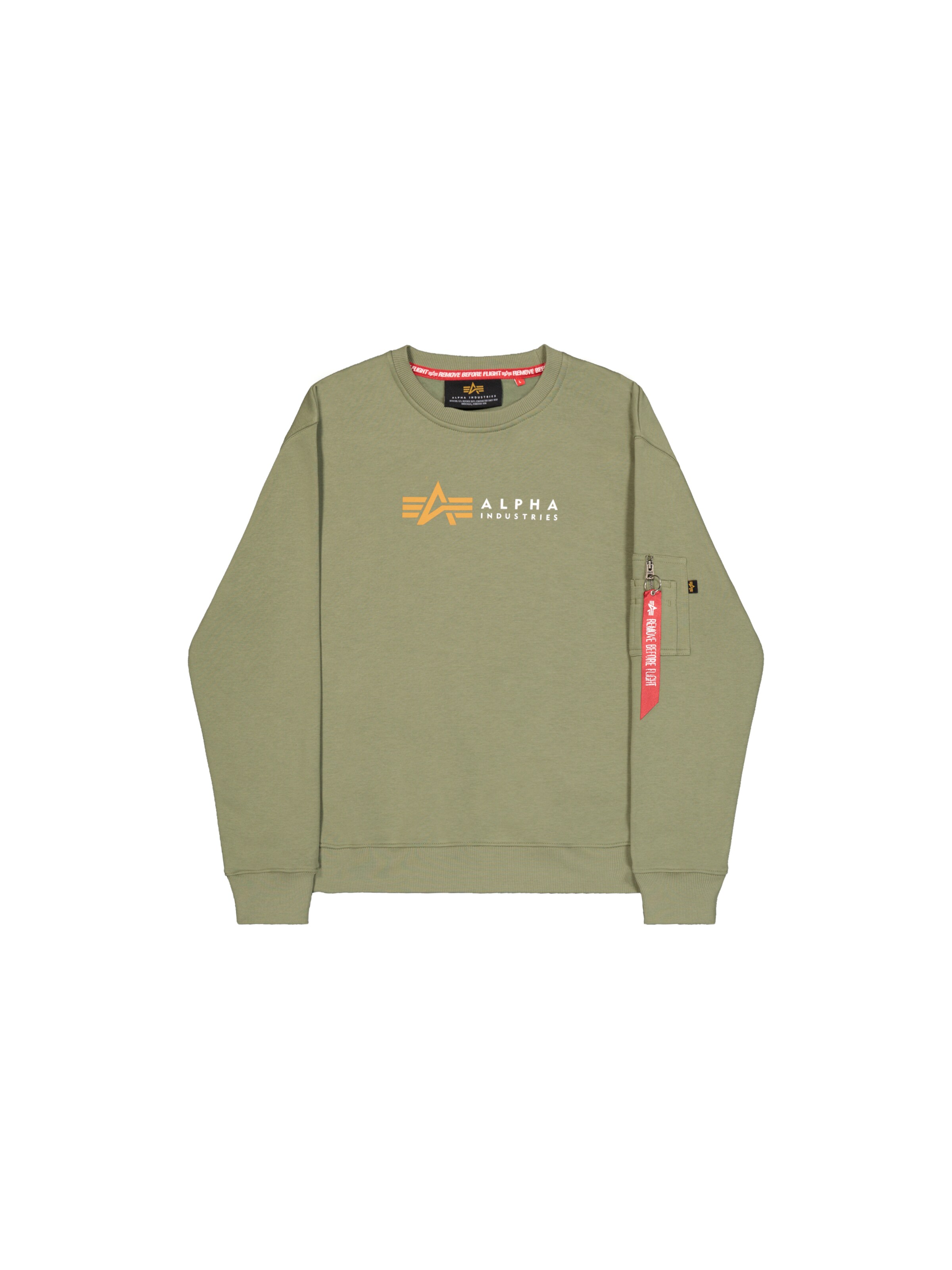 ALPHA INDUSTRIES Sweatshirt in Grün: Vorderseite