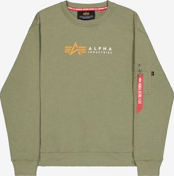 ALPHA INDUSTRIES Sweatshirt in Grün: Vorderseite