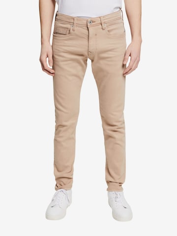 ESPRIT Slimfit Jeans in Beige: predná strana