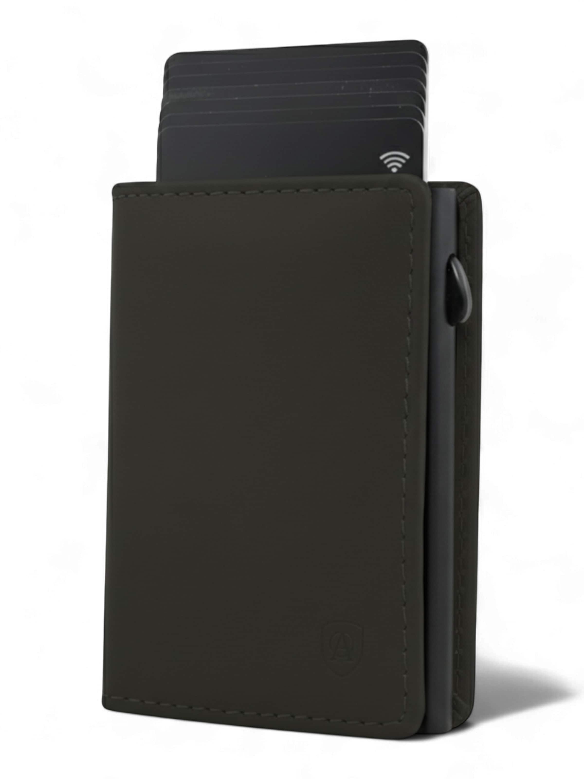 Akaroa Portemonnaie 'Slim Wallet Pelle II'‌‌‌ in Schwarz: Vorderseite