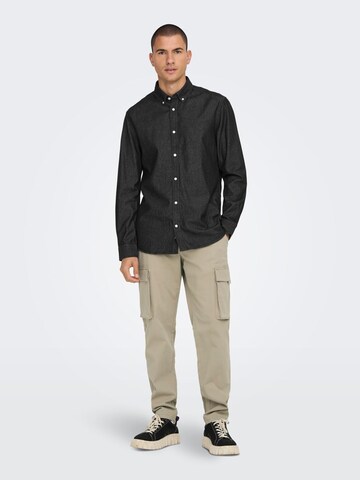 Regular fit Camicia 'Day' di Only & Sons in nero