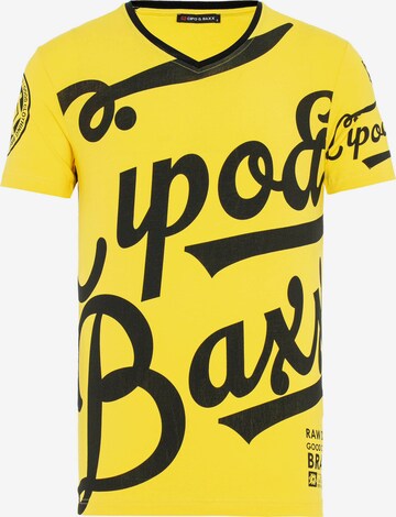 CIPO & BAXX Shirt 'CT635' in Yellow: front