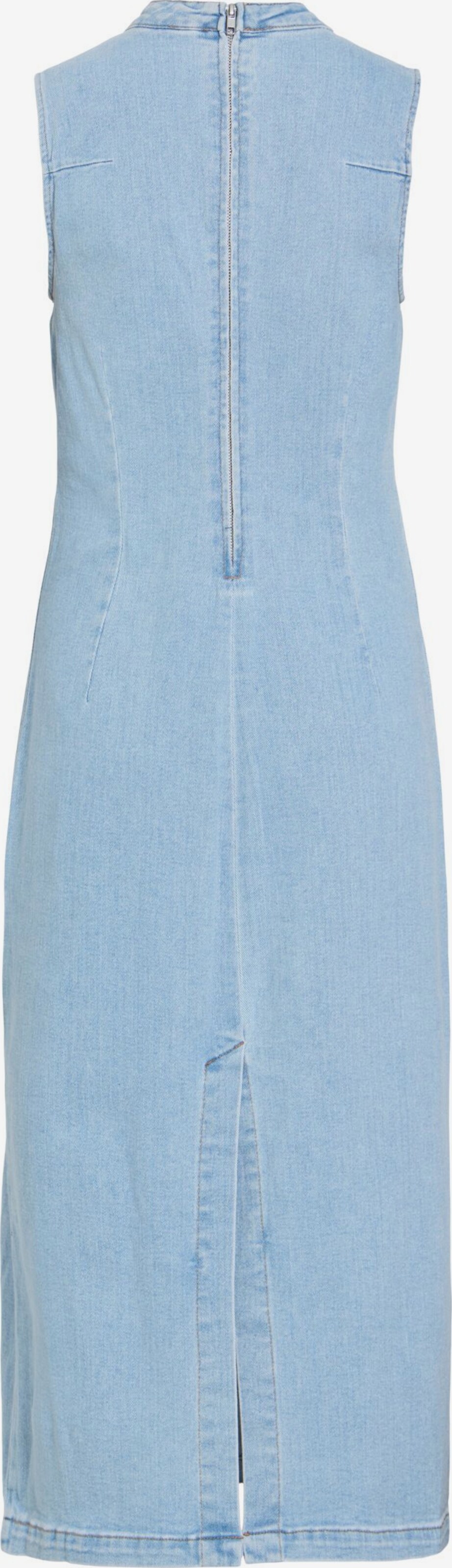 vila denim dress Vila chambray denim wrap mini dress in light blue wash