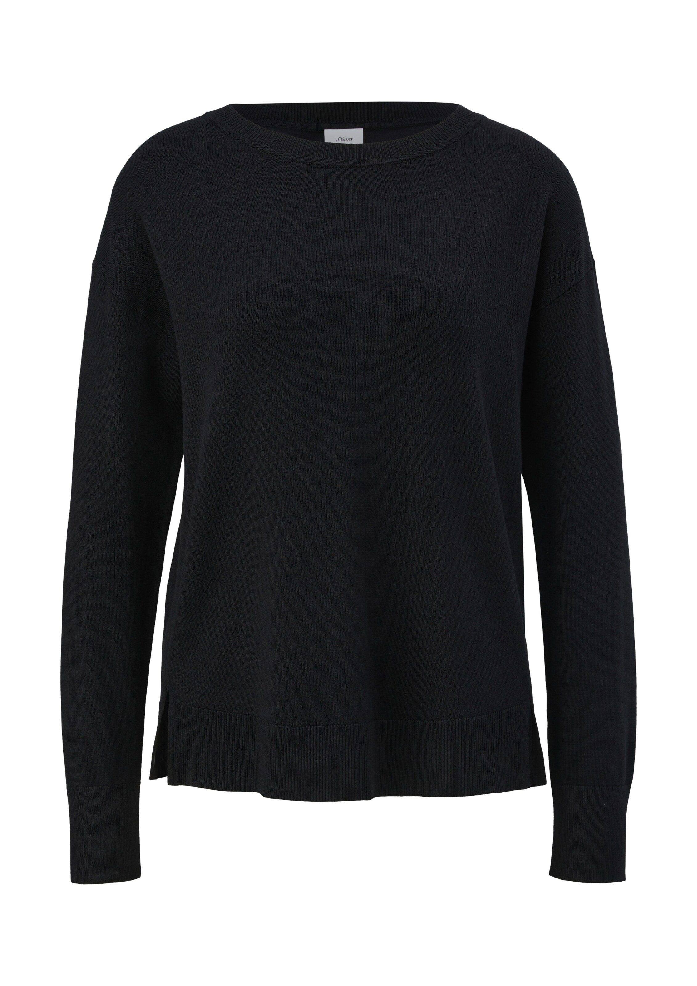 s.Oliver BLACK LABEL Pullover in Schwarz: Vorderseite