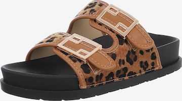 Ital-Design Pantolette in Braun: Vorderseite