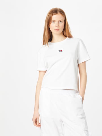 Tommy Jeans - Camisa 'Classic' em branco: frente