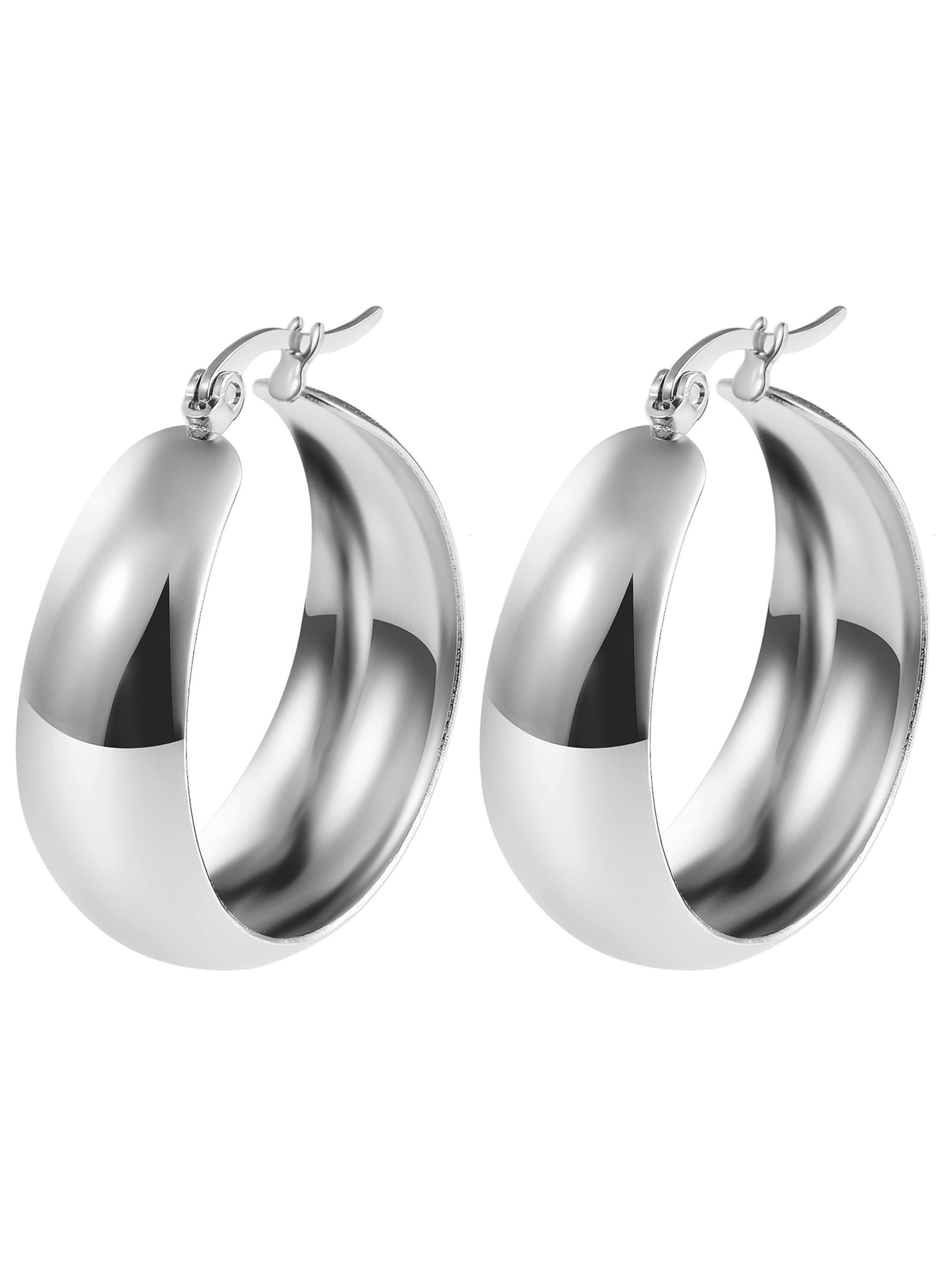 Akzent Earrings 'Adela, langlebig' in Silver: front