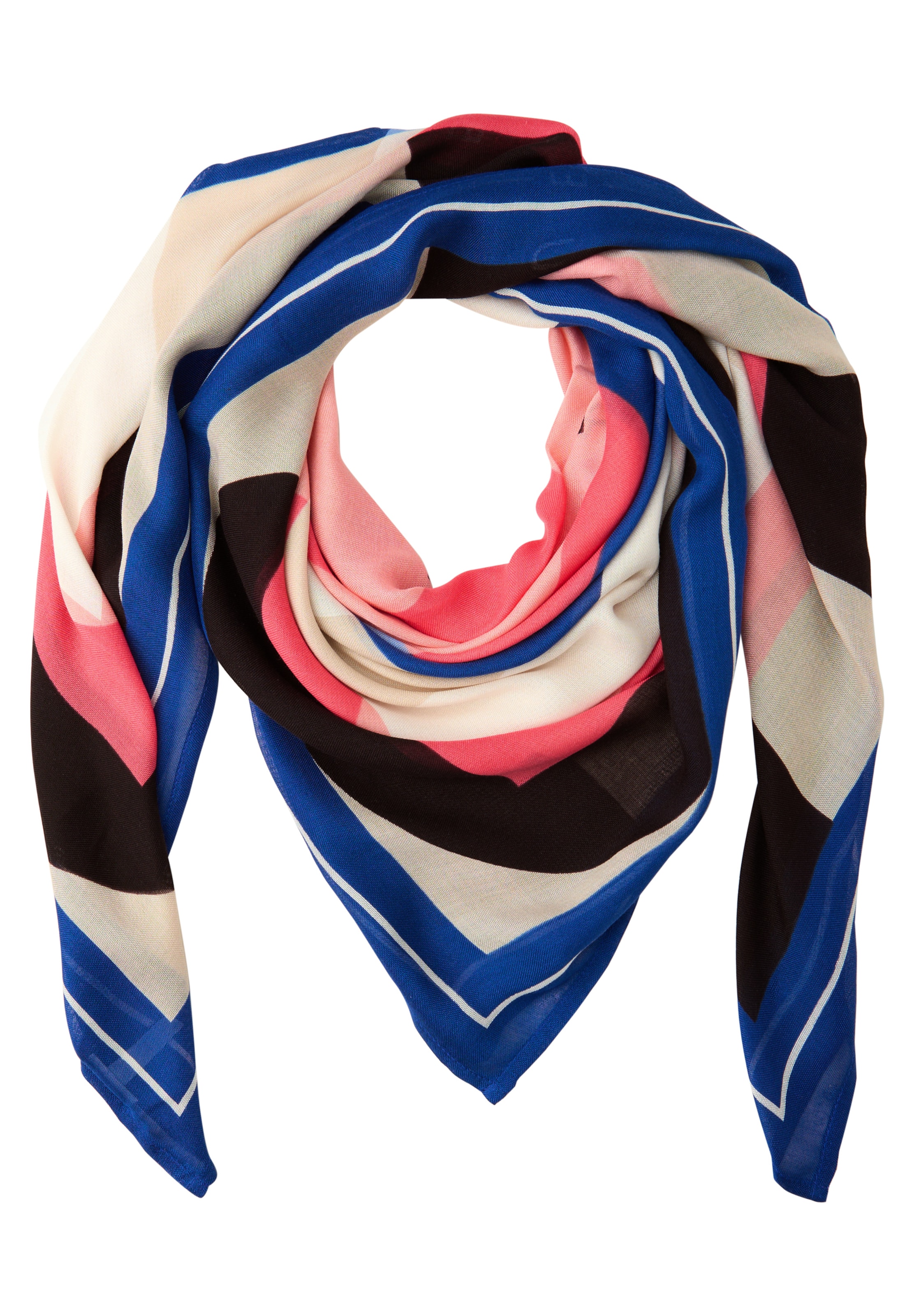 STREET ONE Tuch in beige / navy / rosa / schwarz, Produktansicht