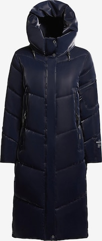khujo Winter Coat 'Pulset Shiny' in Blue: front
