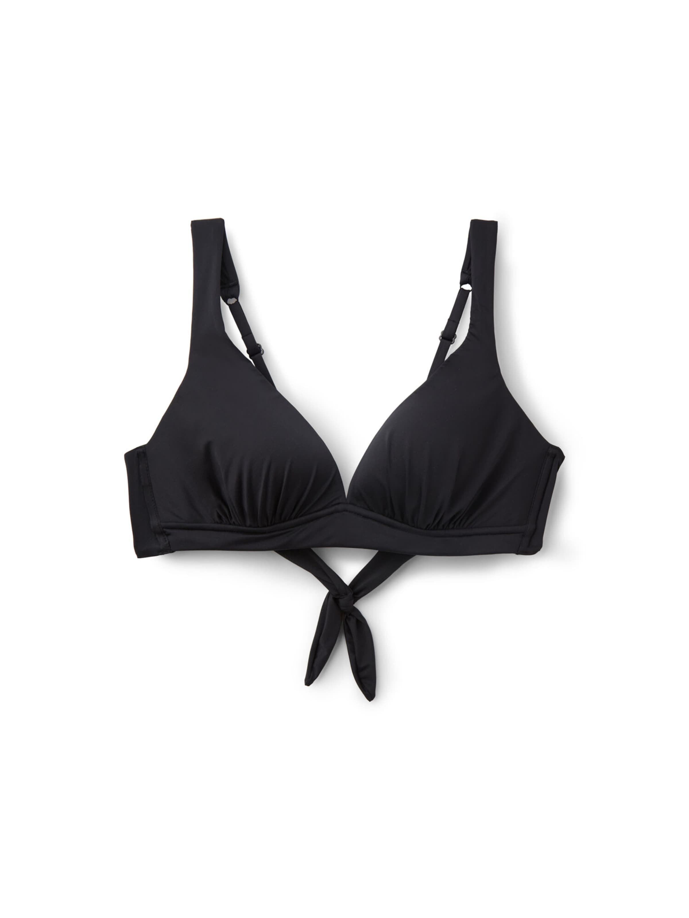 Tezenis Triangle Bikini Top in Black: front
