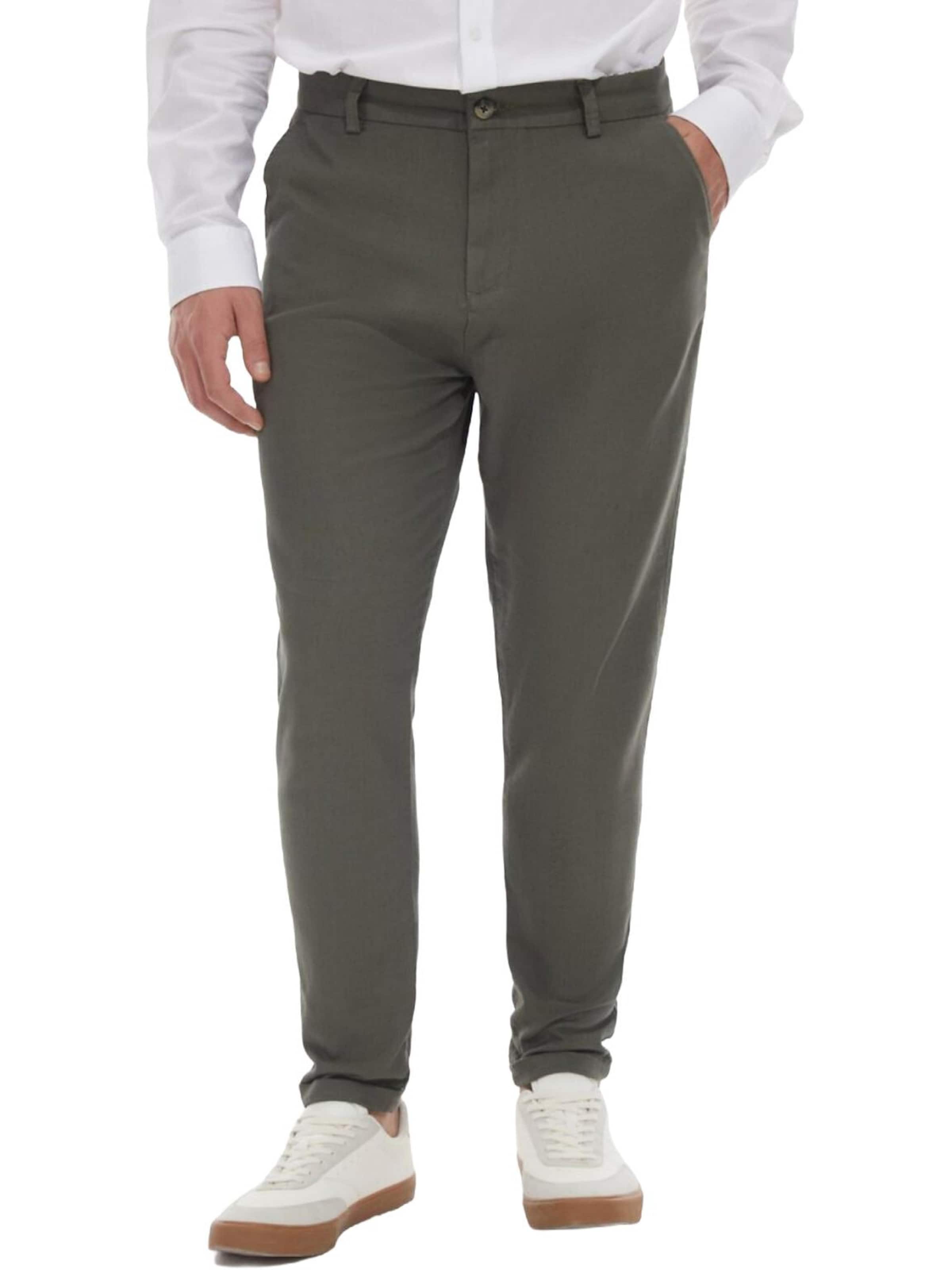 LTB Jeans - Slimfit Vaquero 'LTB Jeans Herrenhose in Leinenoptik' en verde: frente