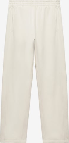 MANGO Wide leg Broek 'Toledo' in Beige: voorkant