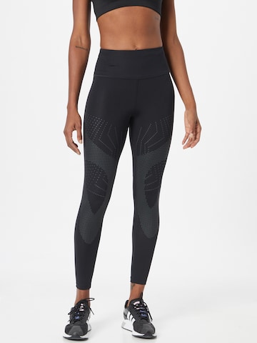 ASICS Skinny Sports trousers in Black: front