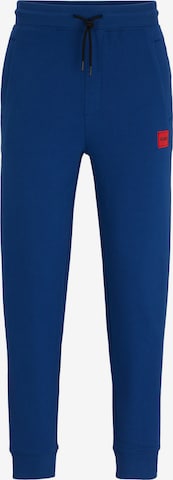 HUGO Red Tapered Pants in Blue: front