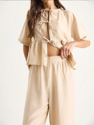 Bianco Lucci - Calças de fato em bege