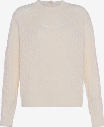 Pull-over faina en blanc : devant