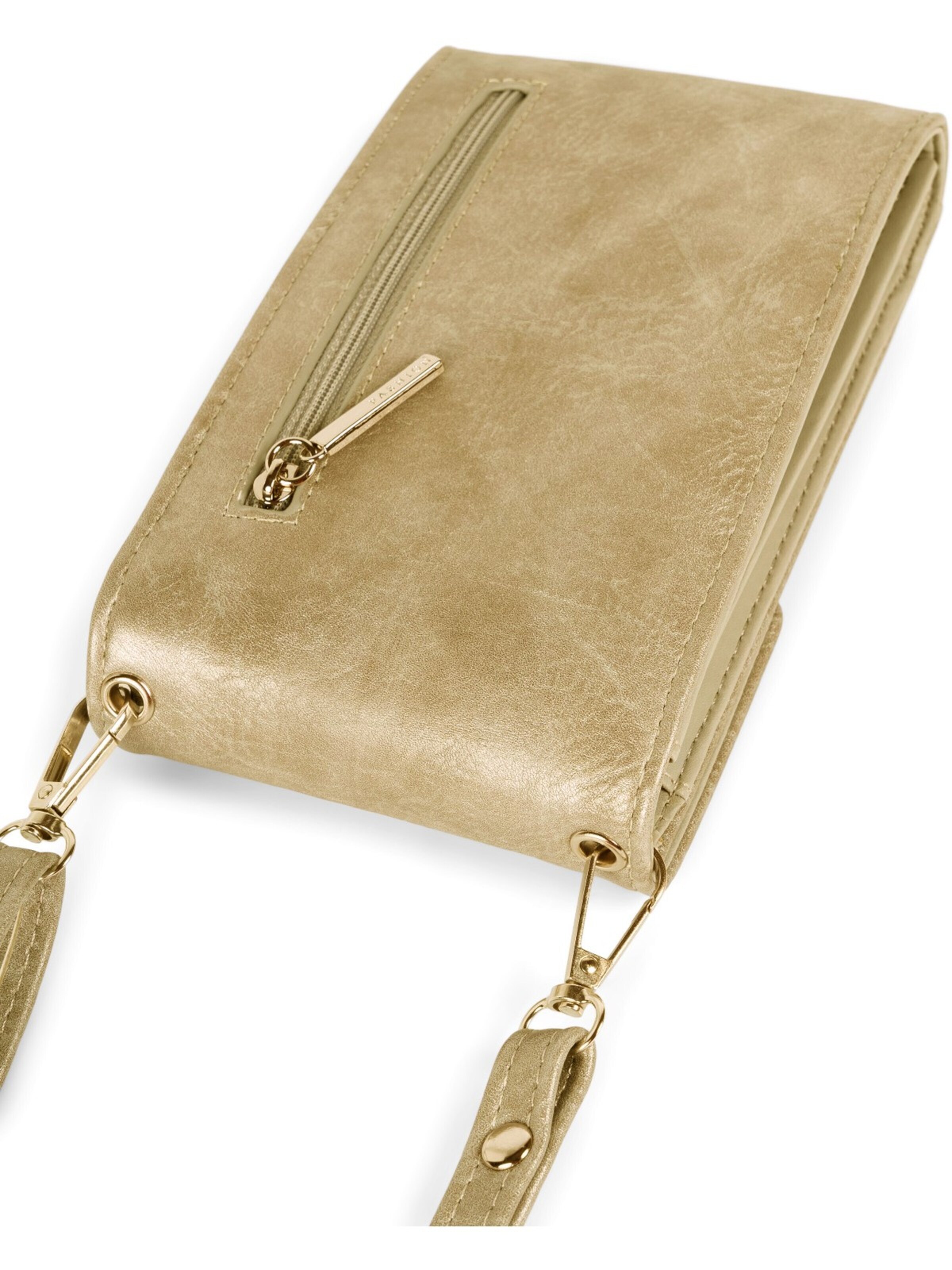 styleBREAKER Crossbody bag 'Mini Handy Umhängetasche' in Gold