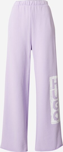 HUGO Pantalon 'Nasuede' en violet pastel / blanc, Vue avec produit