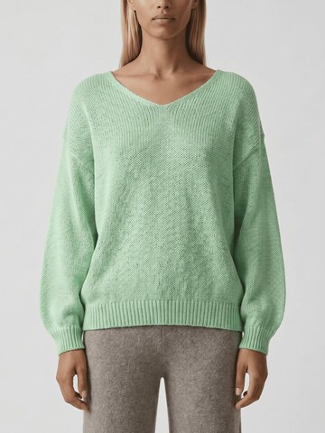 americandreams Oversized sweater 'Milana Cotton' in Green: front
