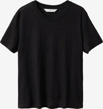 MANGO Тениска 'LISINO' в черно: отпред