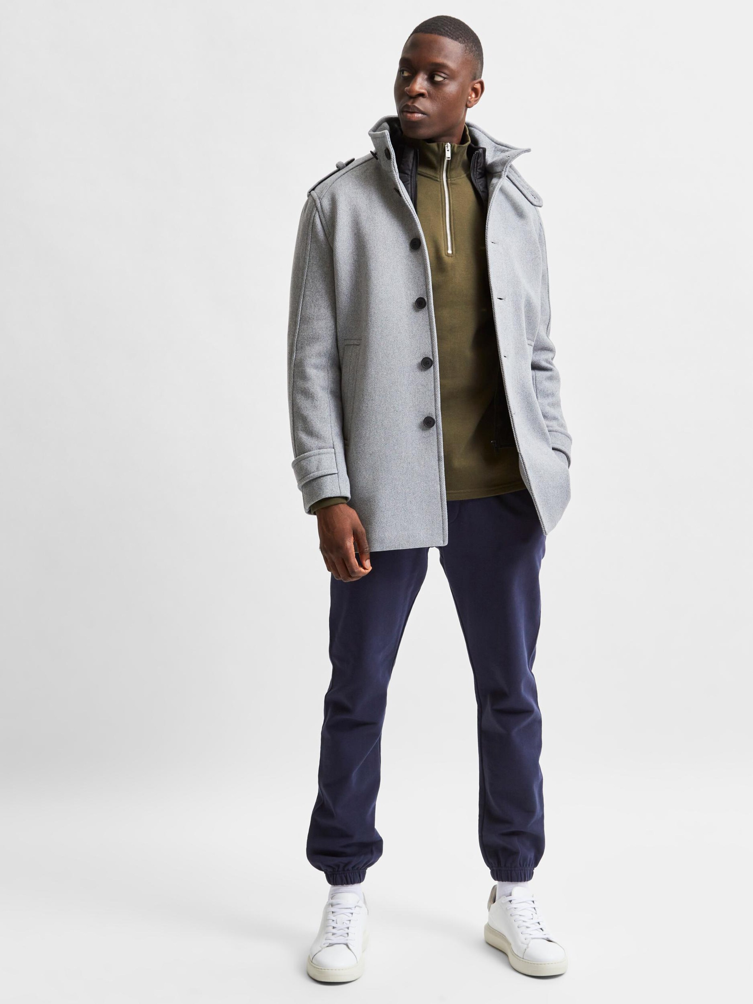 Männer Sweat SELECTED HOMME Sweatshirt in Oliv - WO06319 Männer Sweat SELECTED HOMME Sweatshirt in Oliv - WO06319