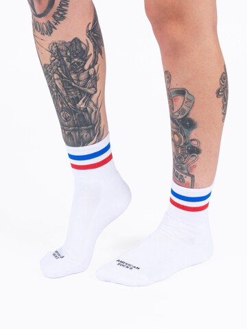 American Socks - Calcetines invisibles 'American Pride' en blanco