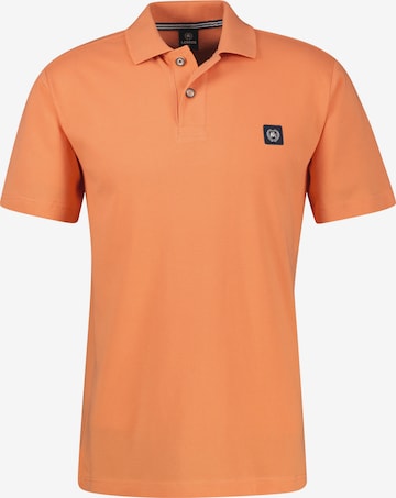 LERROS Maskulines Poloshirt aus Baumwolle mit griffiger Struktur in Orange: Vorderseite