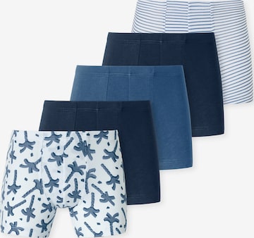 SCHIESSER Retro Boxer ' 95/5 ' in Blau: Vorderseite