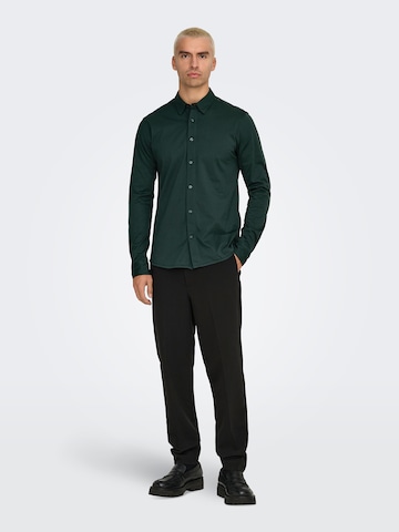 Only & Sons Slim fit Πουκάμισο 'ONSRobin' σε πράσινο