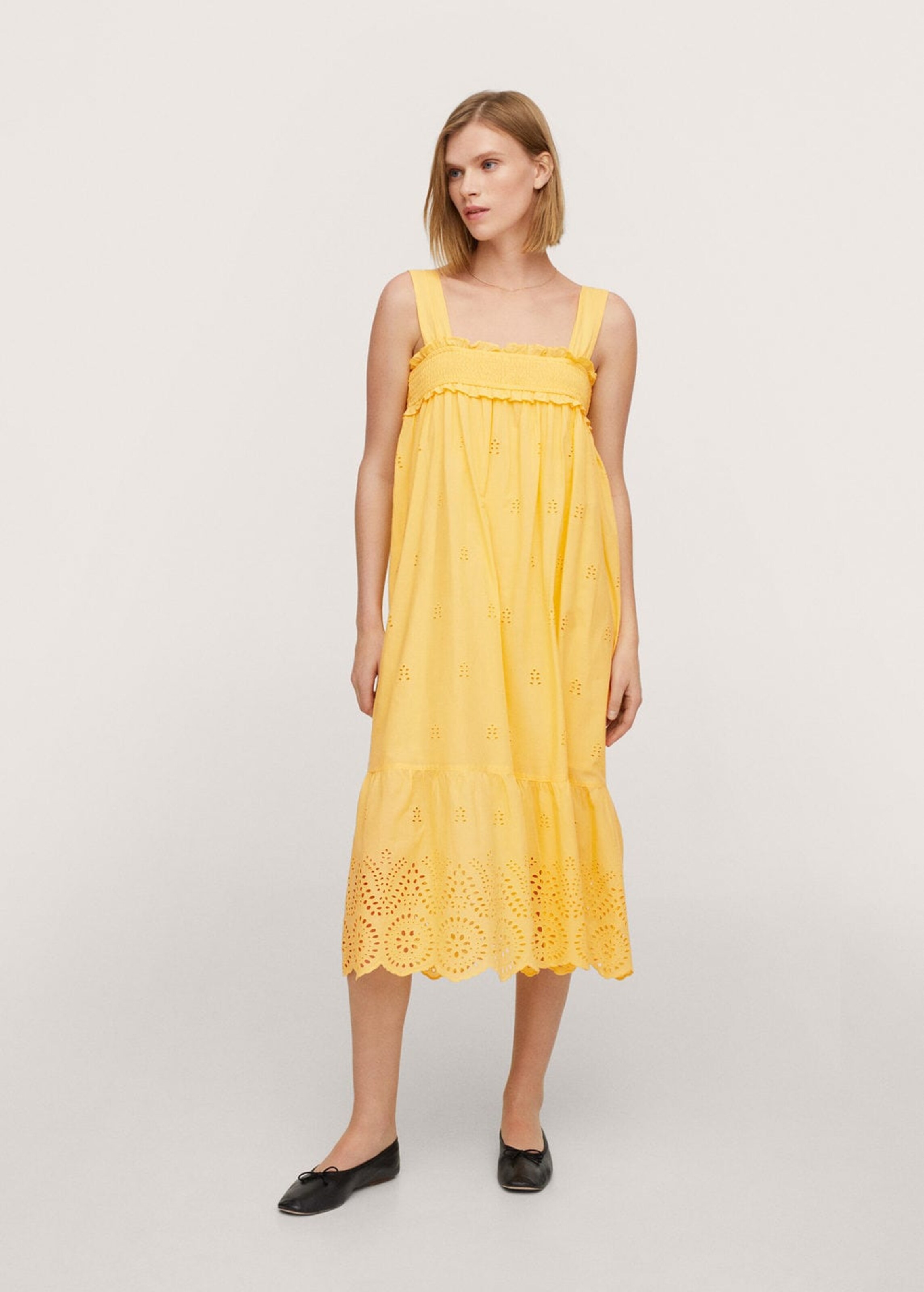 Frauen Kleider MANGO Kleid 'greta-h' in Dunkelgelb - RT24815 Frauen Kleider MANGO Kleid 'greta-h' in Dunkelgelb - RT24815