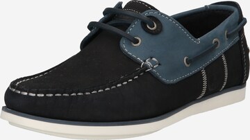 Barbour Moccasins 'Wake' in Blue: front