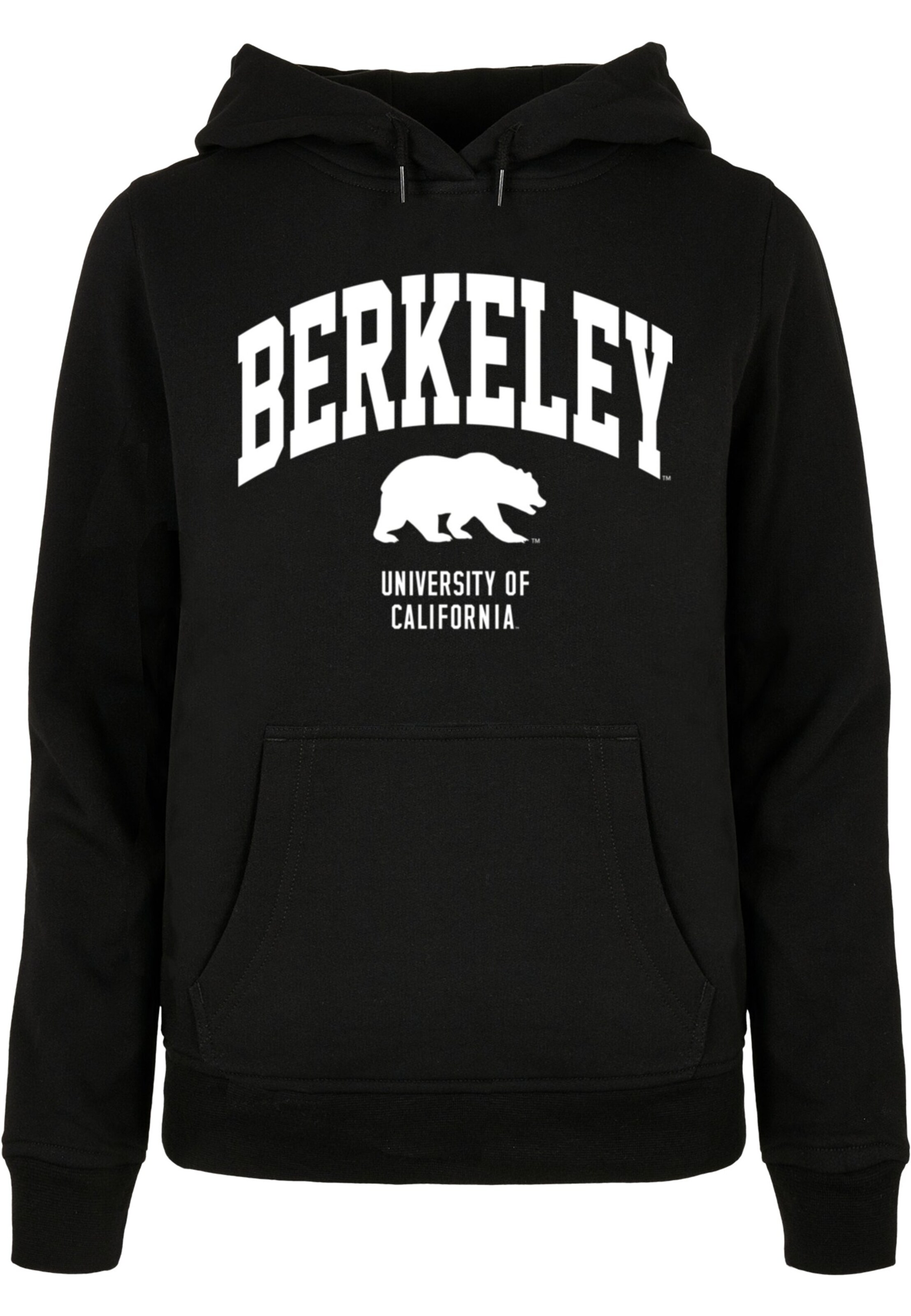 Merchcode Sweatshirt 'Berkeley University - Bear' in Black: front