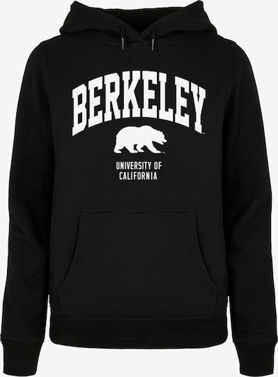 Merchcode Sweatshirt 'Berkeley University - Bear' in schwarz / weiß, Produktansicht