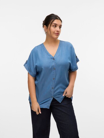 Vero Moda Curve Blouse 'FLEUR' in Blue: front