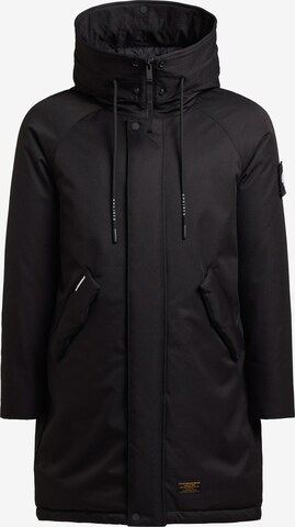 khujo Winter Coat 'Tuck' in Black: front