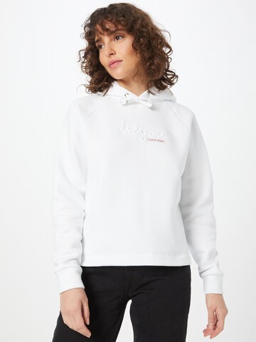 Calvin Klein Sweatshirt in Wit: voorkant