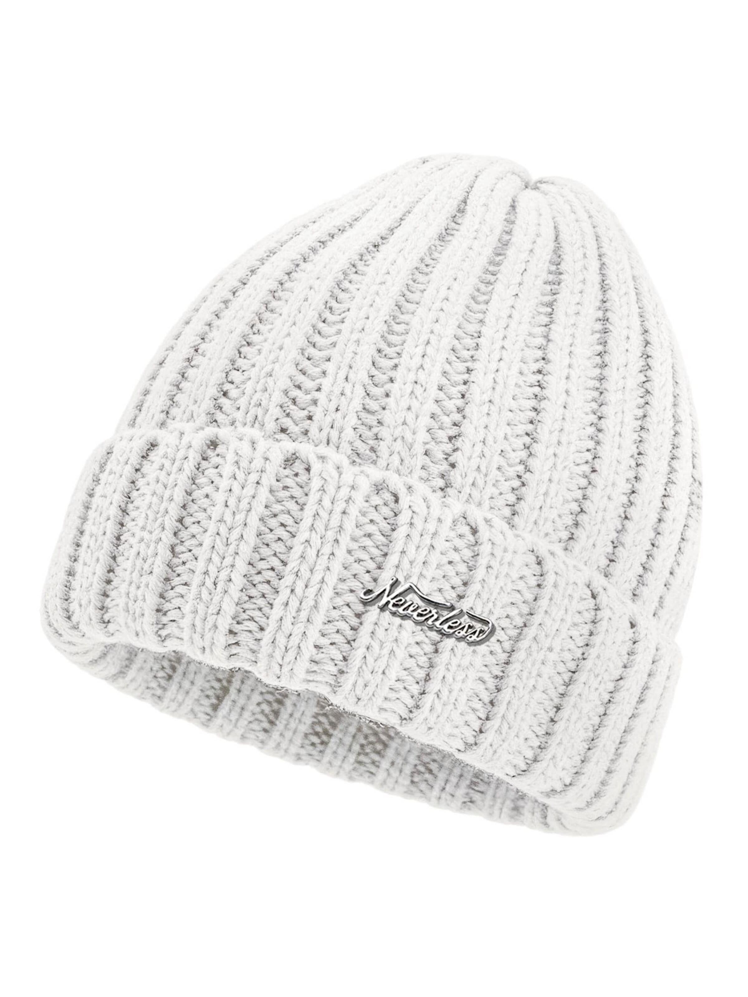 Neverless Beanie 'Model 36934' in White: front