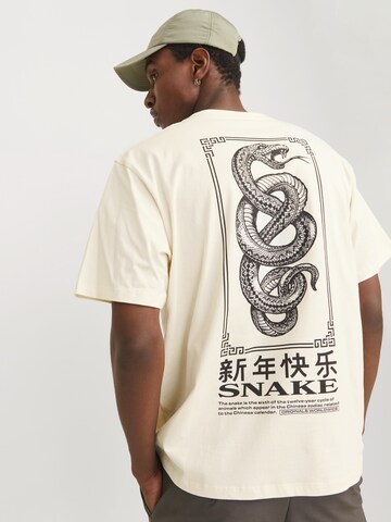Maglietta 'JORSNAKE' di JACK & JONES in bianco: frontale