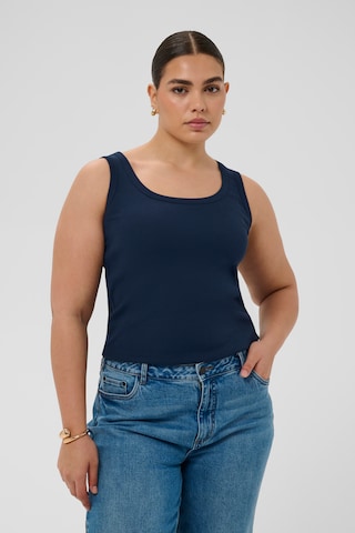 KAFFE CURVE Top 'KCcarina' in Blau: Vorderseite