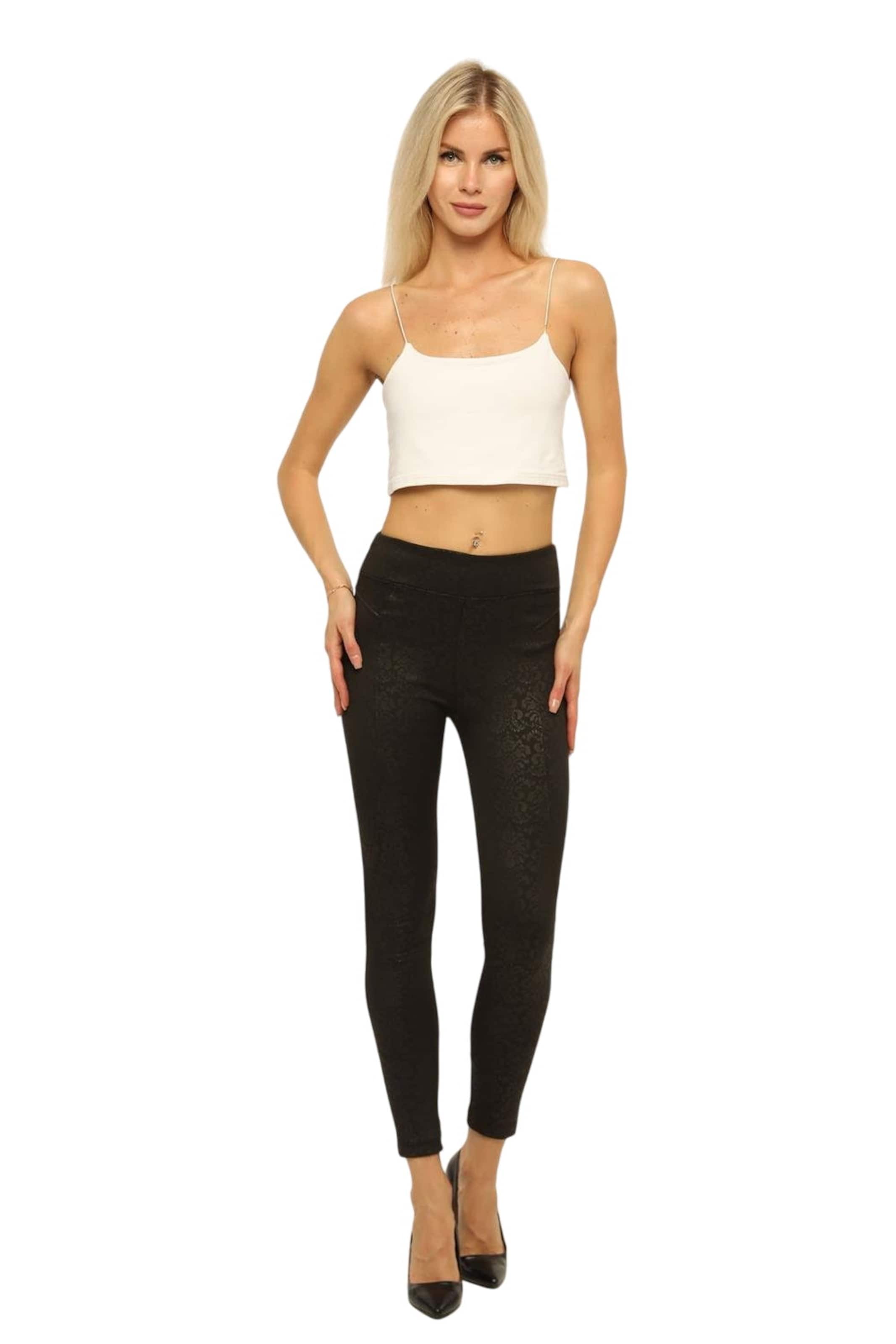 HOME STORE Skinny Leggings in Black