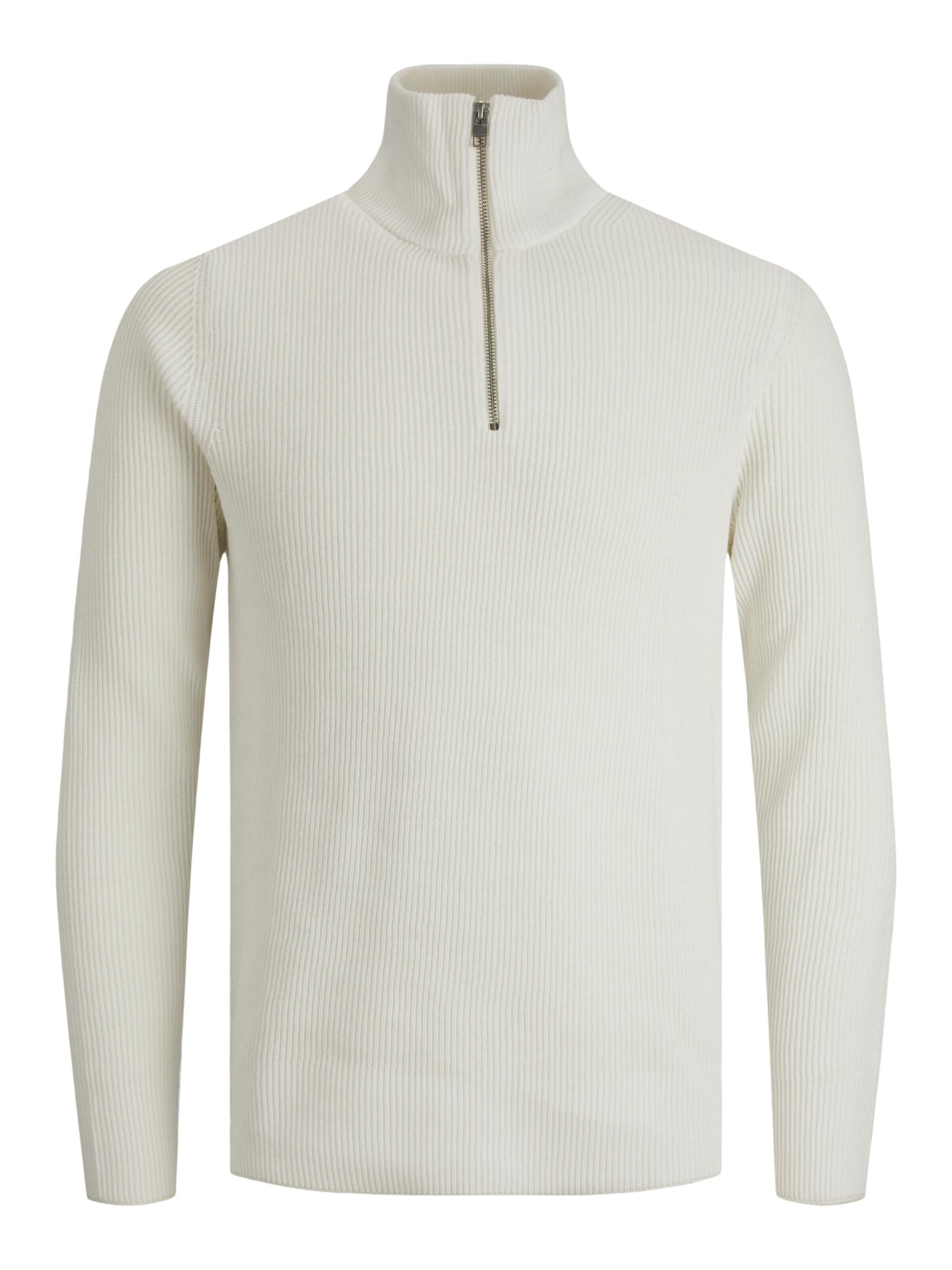 Männer Pullover & Strick JACK & JONES Pullover 'PERFECT' in Weiß - SM57159
